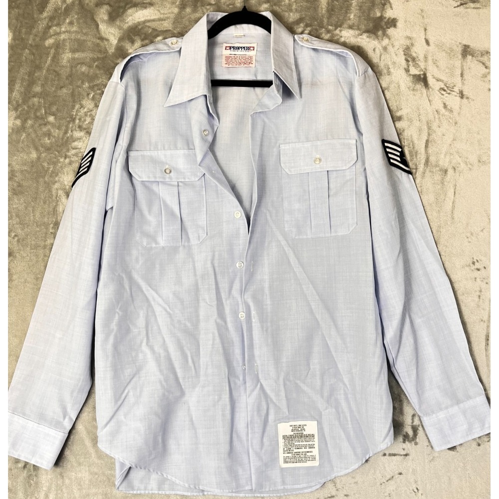 Propper Air Force‎ Blue Mens Wings 16 1/2 - 35 Long Sleeve Shirt Cotton Blend